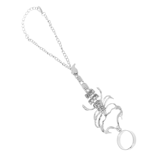 Healvian Scorpion Ring Bracelet Stylische Handkette mit Design Einzigartiger Punk Schmuck für Partys Besondere Anlässe Auffällig Silberfarben Healvian Scorpion Ring Bracelet Stylische Handkette mit Design Einzigartiger Punk Schmuck für Partys Besondere Anlässe Auffällig Silberfarben von Healvian