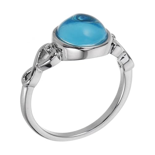 Healvian Seeblauer Glasring Stimmungsring Aus Edelstahl Mondsteinring Damen Stimmungsuhren Stimmungsringe Gefühlsring Farbwechselringe Farbwechselnder Schmuck Farbringe Kupfer Sky-blue Healvian Seeblauer Glasring Stimmungsring Aus Edelstahl Mondsteinring Damen Stimmungsuhren Stimmungsringe Gefühlsring Farbwechselringe Farbwechselnder Schmuck Farbringe Kupfer Sky-blue von Healvian