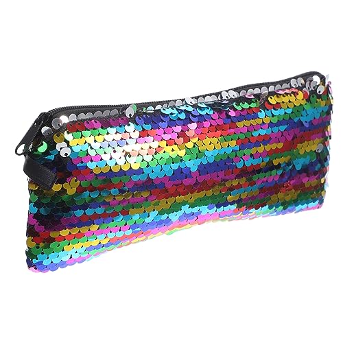 Healvian Sequin Kosmetiktasche Damen Klein Handtasche mit Glitzereffekt Vielseitig für Make Up Elektronik Ohrhörer und Reise Modisch Handlich und Geräumig für Unterwegs von Healvian
