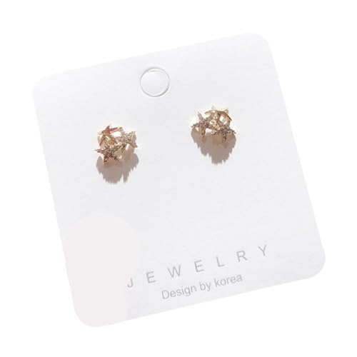 Healvian Silber Ohrstecker Damen Fünf punkte Stern Zirkonia Schmuckmode Elegant Leicht Alltagsschmuck Geschenk von Healvian