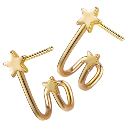 Healvian Stern Ohrstecker Für Frauen Mädchen Einfache Stern Ohrringe Aus Metall Kompakter Ohrschmuck Hohe Qualität Nicht Leicht Zu Verblasen Passend Für Verschiedene Anlässe von Healvian