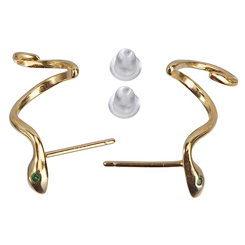Healvian Silber Schlangen Ohrstecker Damen Modeschmuck Einteiliges Design Party Ohrringe Unisex Accessoire von Healvian