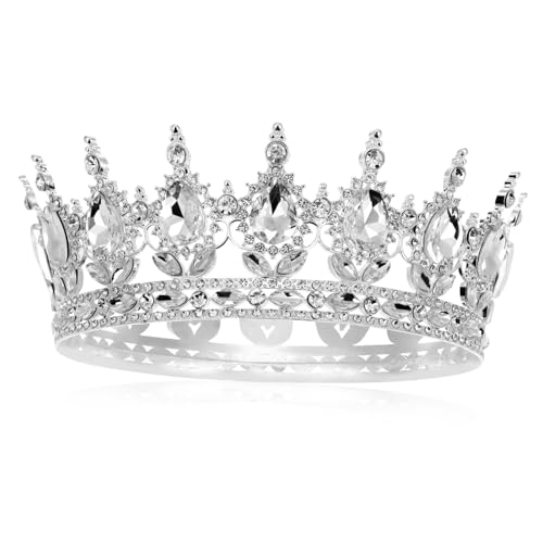 Healvian Silberfarbene Barock Damen Krone aus Legierung mit Strahlenden Strasssteinen Dekorativer Kopfschmuck für Hochzeit Braut und Festliche Anlässe Langlebig und Auffällig Healvian Silberfarbene Barock Damen Krone aus Legierung mit Strahlenden Strasssteinen Dekorativer Kopfschmuck für Hochzeit Braut und Festliche Anlässe Langlebig und Auffällig von Healvian