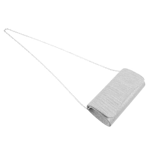 Healvian Silberne Clutch mit Einzigartigem Falten Design Moderate Kapazität Langlebiges Material Abendtasche für Damen für Hochzeit Party und Festliche Anlässe von Healvian