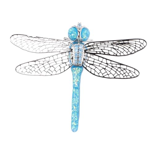 Healvian Silberne Libellen Brosche mit Schmuck Anstecknadel für Damen Stilvolles Accessoire für Muttertag Geburtstag Party und Alltag Einfach zu Tragen Auffälliges Design von Healvian