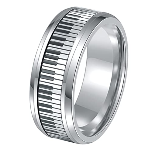 Healvian Drehbarer Ring Aus Edelstahl Metallfingerring Mit Zartem Design Stilvolles Ringornament Für Herren Praktischer Fingerring Für Alltag Und Kostümpartys von Healvian