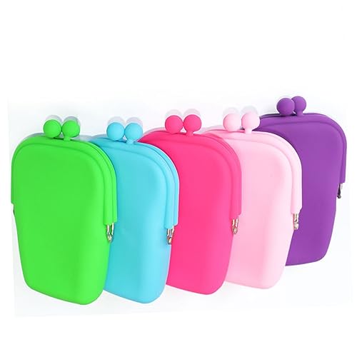 Healvian Silikon Kosmetiktasche Gelee Farben Handytasche Mini Geldbörse für Damen Herren für Reisen Zufällige Farben von Healvian