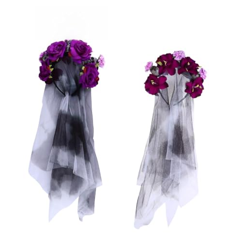 Healvian Skull Und Haarband Für Halloween Und Kopfbedeckung Für Kostümpartys Und Cosplay Geeignet Für Damen Bequemen Gefertigt von Healvian