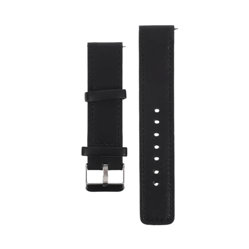 Healvian Smartwatch Armband Echtes Vintage Flachkopf Uhrenband Kompatibel Schwarzes Fashion Ersatzband Leichtes Zubehör von Healvian