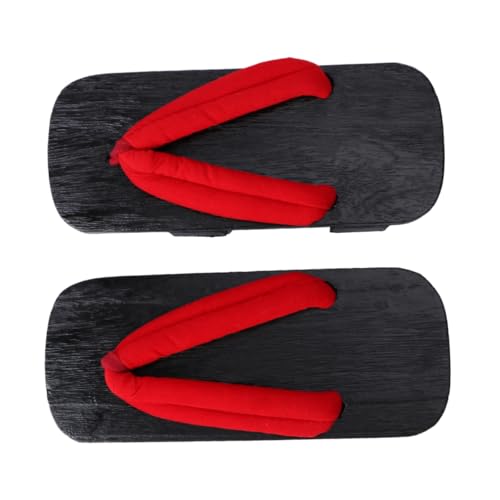 Healvian Sommer Clogs Damen Holzsandalen Zähne Plattform Slipper Langlebig Rot Schwarz Passend Fuß Freizeit Hausschuhe Modisch Slip Healvian Sommer Clogs Damen Holzsandalen Zähne Plattform Slipper Langlebig Rot Schwarz Passend Fuß Freizeit Hausschuhe Modisch Slip von Healvian