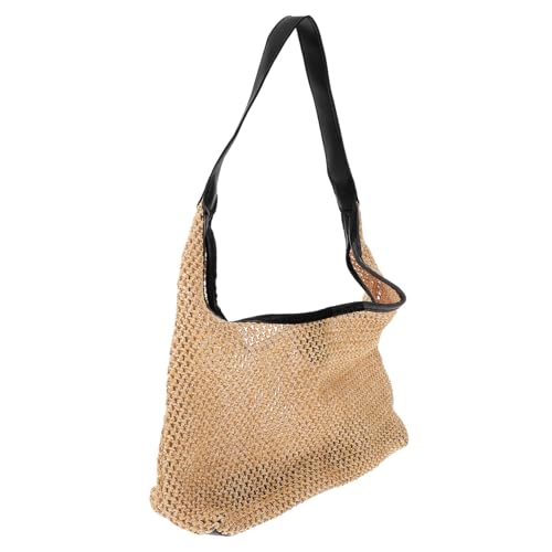 Healvian Sommer Strandtasche Damen Gewebte Tragetasche Leicht Tragbar Modisch Vielseitig Für Alltag Shopping Strandurlaub von Healvian