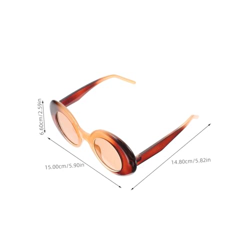 Healvian Sommerliche Ovale Damen Sonnenbrille im Trendigen Farbkontrast Leichte Strapazierfähige Partybrille für Mädchen und Frauen Wiederverwendbar für Outdoor Schutz und Stylische Anlässe von Healvian