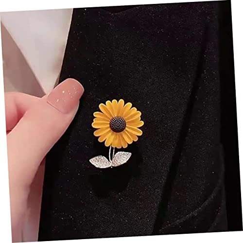 Healvian Sonnenblumen Brosche aus Anstecknadel für Damen Modisches Kleidungsdekor Vielseitig für Mäntel Schals Blazer Festliche Anlässe Poliert und Glänzend von Healvian