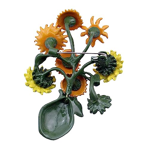 Healvian Blumen Brosche Für Damen Sonnenblume Legierung Mode Brustnadel Mädchen Kleidernadel Konferenz Festival Tasche Pullover Jacke Mantel Kleid Anzug von Healvian