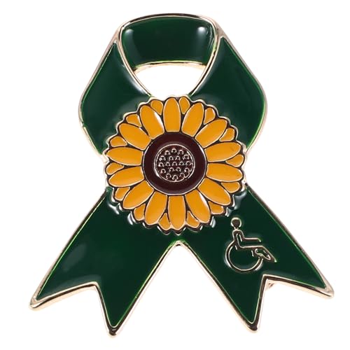 Healvian Sonnenblumen Button für Behinderungsbewusstsein Vintage Brosche mit Anstecknadel Charity Abzeichen für Mädchen Vielseitig für Cardigans und Freiwilligen Events Geeignet von Healvian