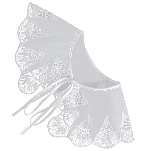 Healvian Sonnenschutz Schal Damen Lang Abnehmbar Falsch Dekorativer Gefälschter Kragen Falscher Kragen Für Frauen Kragen Frauen Arbeiten Gefälschte Weiß Chiffon von Healvian