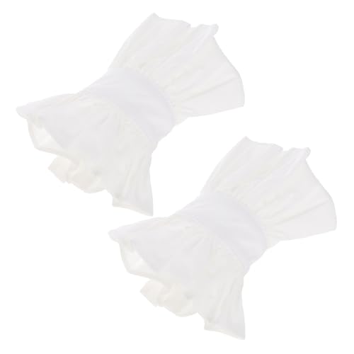 Healvian Spitze Fake Spitze Hand Ärmel Spitze Fake Ärmel Falsche Ärmel Handgelenk Manschette Spitze Handgelenk Manschette Rüschen Manschette Handgelenk Manschette Befestigung Weiß von Healvian