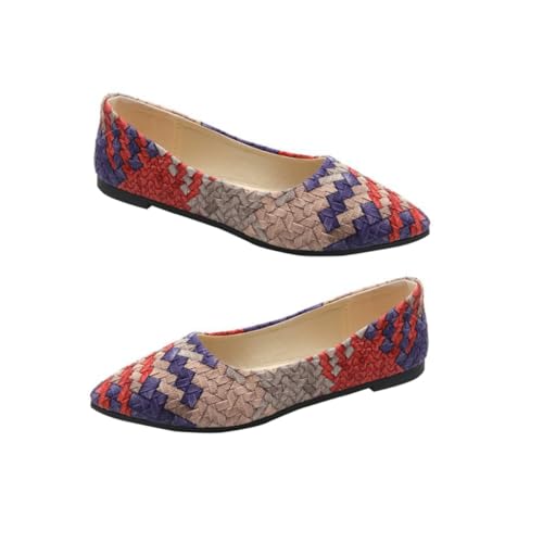 Healvian Spitze Flache Damenschuhe mit Atmungsaktivem Material Bequeme Ballerinas für Alltag Büro und Freizeit Vielseitig Kombinierbar mit Jeans und Röcken Leichte und Langlebige von Healvian