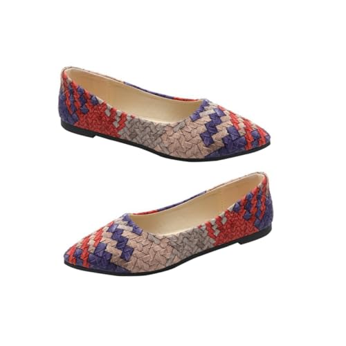 Healvian Spitze Flache Loafer Damen Schuhe Slip Leicht Sommerlich Elegant Alltag Party Schicke Freizeit Flats Damenschuhe in Orange Healvian Spitze Flache Loafer Damen Schuhe Slip Leicht Sommerlich Elegant Alltag Party Schicke Freizeit Flats Damenschuhe in Orange von Healvian