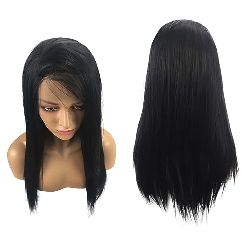 Healvian Lange Gerade Perücke Für Damen Synthetisches Haar Mit Glattem Front-lace-design Für Kostümpartys Halloween Und Täglichen Gebrauch Verstellbar Und Leicht von Healvian
