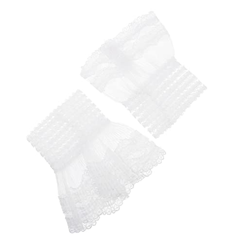 Healvian Spitzen Manschetten Abnehmbare Fake Sleeve aus Chiffon Weiche Handgelenk Stulpen für Damen Vielseitig für Blusen Kleider Cosplay Viktorianische Kostüme Halloween von Healvian