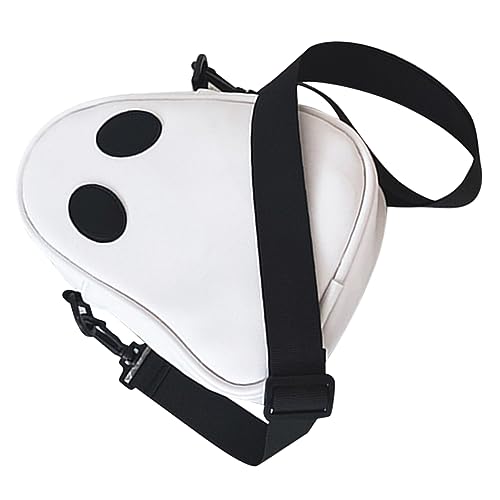 Healvian Spooky Ghost Umhängetasche Lustige Halloween Tasche für Damen Kompakte Schultertasche mit Reißverschluss für Partys und Ausflüge Trendiges Design Weiß Healvian Spooky Ghost Umhängetasche Lustige Halloween Tasche für Damen Kompakte Schultertasche mit Reißverschluss für Partys und Ausflüge Trendiges Design Weiß von Healvian
