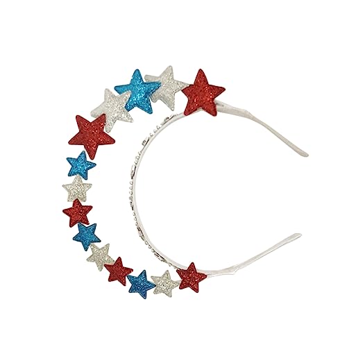 Healvian Star Haar Accessoire Leichter Headdress Für Unabhängigkeitstag Feiern Party Haarreifen Mit Sternen Design Foto Requisiten Für Festliche Anlässe von Healvian