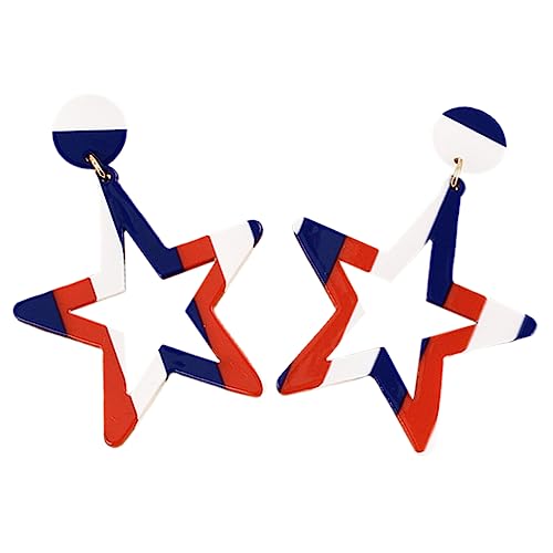 Healvian Starförmige Ohrringe Damen Geometrisch Leicht Kombinierbar Langlebig Modisch Schmuck für Unabhängigkeitstag Festival Healvian Starförmige Ohrringe Damen Geometrisch Leicht Kombinierbar Langlebig Modisch Schmuck für Unabhängigkeitstag Festival von Healvian