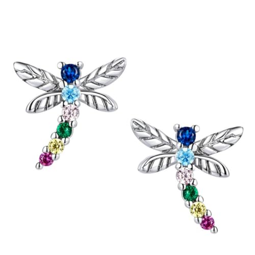 Healvian Sterling Silber Libellen Ohrstecker Damen Zirkonia Ohrschmuck Modisch Farbiges Insekten Design für Sommerpartys und Alltagsschmuck Healvian Sterling Silber Libellen Ohrstecker Damen Zirkonia Ohrschmuck Modisch Farbiges Insekten Design für Sommerpartys und Alltagsschmuck von Healvian