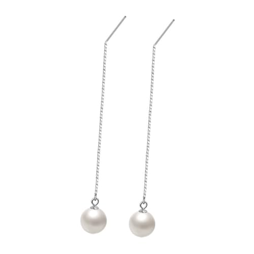 Healvian Sterling Silber Ohrhänger mit Perlen und Langem Tassel Design Damen Ohrringe Hypoallergene Schmuckstücke für Alltag und Besondere Anlässe Silberfarbene Ohrstecker von Healvian