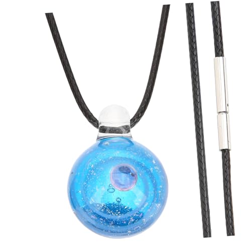 Healvian Sternen Glaskugel Halskette für Damen Ästhetischer Schmuck mit Planet Pendant Leicht Hautfreundlich für Täglichen Gebrauch Besondere Anlässe Teiliges von Healvian