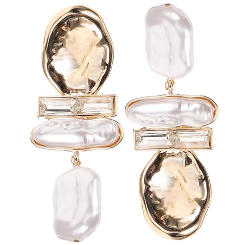 Healvian Stilvolle Damen Ohrstecker mit Perlenanhänger Modische Leichte Ohrhänger für Frauen Ästhetische Schmuckstücke Vielseitig Tragbar als zu Geburtstag Hochzeit Valentinstag von Healvian