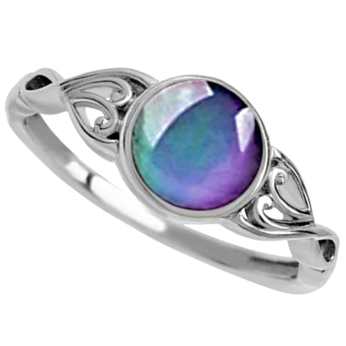 Healvian Stimmungsring Farbwechsel Temperatur Sensitiver Unisex für Frauen Kreatives Design Langlebig Emotion Geschenkidee von Healvian