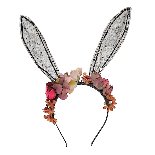 Healvian Ear Lace Haarband Mit Blumen-dekoren Niedliches Party-haaraccessoire Für Kostüme Und Feiern Für Cosplay Halloween Und von Healvian