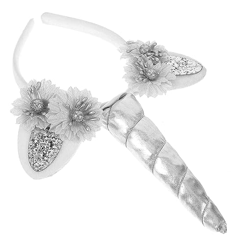 Healvian Einhorn Haarreif Mit Blumen Buntes Geburtstagszubehör Für Mädchen Leicht Elastisch Und Bequem Für Partys Einhorn Kopfstück Für Kreative Feiern Und Geschenke von Healvian