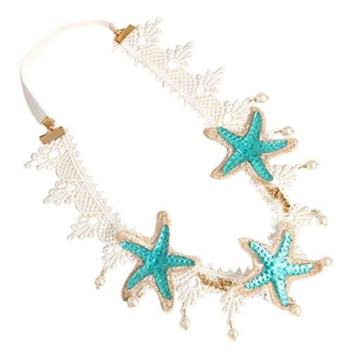 Healvian Strand Seestern Stirnband Damen Spitze Meerjungfrau Haarschmuck Haarband Healvian Strand Seestern Stirnband Damen Spitze Meerjungfrau Haarschmuck Haarband von Healvian