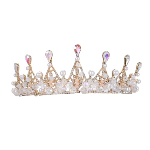 Healvian Strass-stirnband Tiara-krone Für Braut Hochzeitsschmuck Vintage Prinzessin Krone Diadem Haarteil Koreanische Handgemachte Stirnband Hochzeitskrone Für Frauen von Healvian