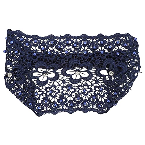 Healvian Vintage Haarschmuck Mit Kunstperlen Und Spitze Verstellbares Haaraccessoire Für Damen Für Festliche Anlässe Geburtstage Und Besondere Anlässe von Healvian