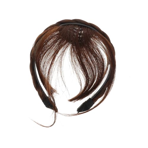 Healvian Fake Bang Ponyperücke für Frauen Stirnband Haarverlängerungen Weiches Synthetikhaar für Kostümpartys und Alltag Natürliches Aussehen Leicht und Hautfreundlich von Healvian