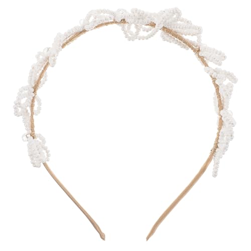 Healvian Stirnband mit Kunstperlen: Elegantes Braut-Stirnband mit Kunstperlenblume – Prinzessinnen-Haarteil für Hochzeitsbraut-Haarschmuck Healvian Stirnband mit Kunstperlen: Elegantes Braut-Stirnband mit Kunstperlenblume – Prinzessinnen-Haarteil für Hochzeitsbraut-Haarschmuck von Healvian