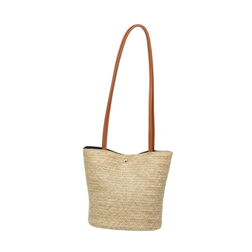 Healvian Strandtasche Damen Handtasche aus Geflochtenem Stroh Umhängetasche Schultertasche Wasserfest Leicht für Strand Party Shopping und Alltag mit Robustem Material und Stylischem von Healvian