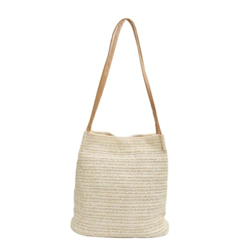 Healvian Strandtasche Damen Schultertasche Makramee Korbgeflecht Casual Wasserfeste Handtasche für Alltag Reise Sommer Beach Bag von Healvian