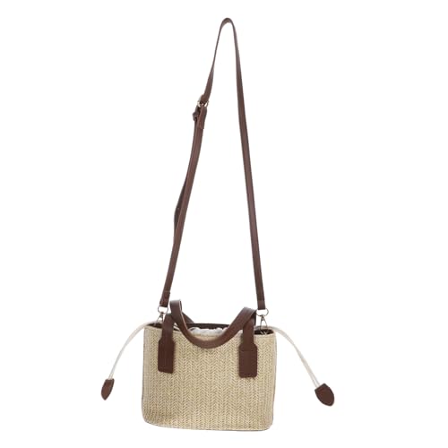 Healvian Strandtasche Damen aus Robustem Gewebtem Material Große Kapazität Crossbody Umhängetasche Praktische Handtasche für Reisen Shopping und Freizeit Vielseitig für Alltag und Urlaub von Healvian