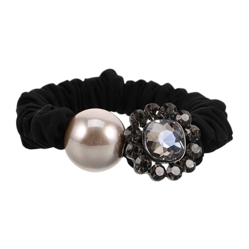 Healvian Strass Haargummi mit Blumen Design Elastisches Bruchfestes Haarband für Damen und Mädchen Vielseitiger Haarschmuck für Pferdeschwanz Dutt und Geflochtene Frisuren Tragbar als von Healvian