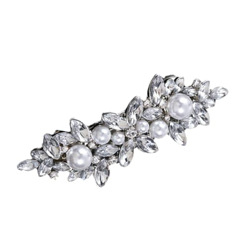 Healvian Strass Haarklammer Silberfarbene Haarspange Damen Haarschmuck Hochzeit Braut Haarnadel Für Dünnes Und Dickes Haar Hochsteckfrisuren Zubehör von Healvian