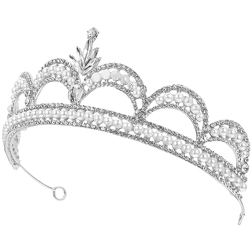 Healvian Strass-Krone Hochzeit Brautjungfer Abschlussball Braut- Kronen Strass Tiara braut kopfschmuck Haarkrone Kopfschmuck für die Braut Brautparty-Krone Strasssteine von Healvian