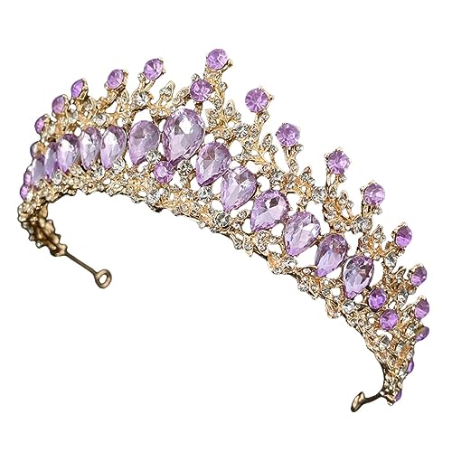 Healvian Strass-Krone wedding hair accessories bridal veil brautkleid brauthaatschmuck wedding veil Brautkopfbedeckung Mädchenkronen Ballkönigin Prinzessin Krone Zinklegierung Golden von Healvian