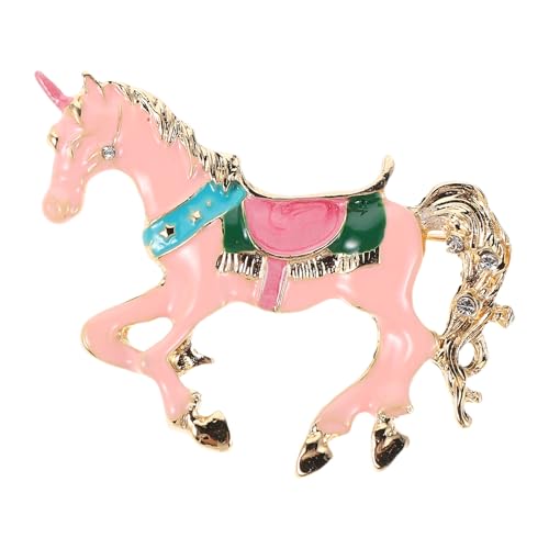 Healvian Strass-Pferdebrosche: Emaille-Pferdebrosche, Kristall-Sternzeichen-Tier-Etikett-Anstecknadel für das chinesische Neujahr 2026, Kleidung, Hut, Tasche, Zubehör von Healvian