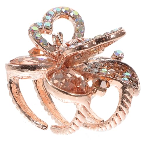 Healvian Strass Schmetterling Haarklammer Mittlere Glitzernder Haarclip für Frauen und Mädchen Kleiner Haarkralle Clip für sicheren Griff bei Alltag und Festen Eleganter Haarstyling Akzent von Healvian