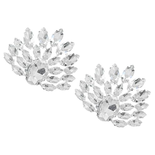 Healvian Strass Schuhclips Brautschmuck Schmuck Schuhschnallen für Hochzeit Stilvolle Damenschuhe Dekorative Schuhornamente für High Heels und Pumps von Healvian